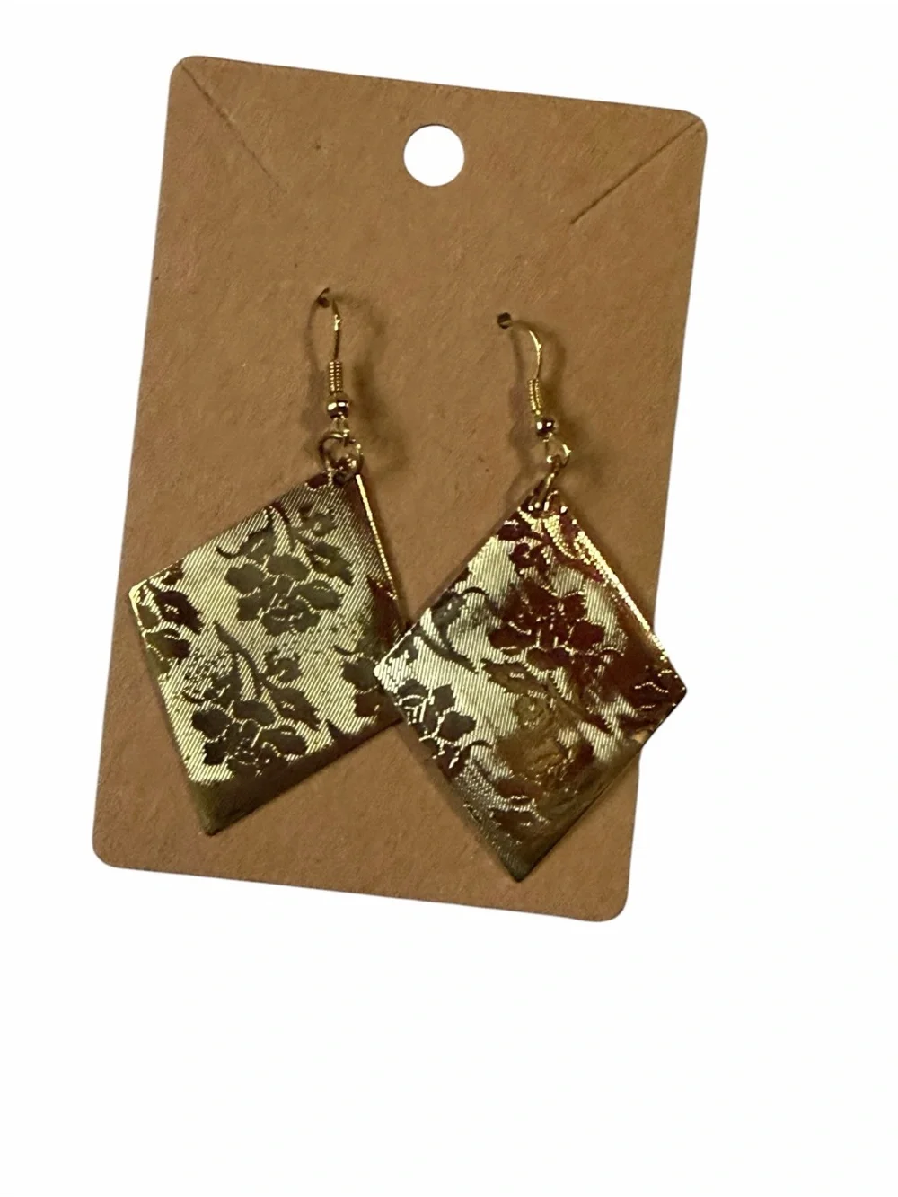 Gold Floral Drop Earrings - Women Jewelry